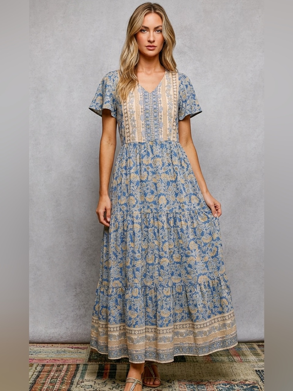 "The Una" Boho Tired Maxi Dress